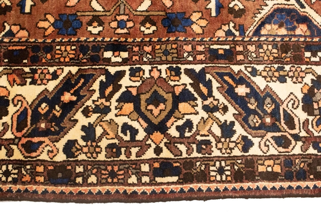Vintage Brown Floral 10X12 Bakhtiari Persian Rug - 12