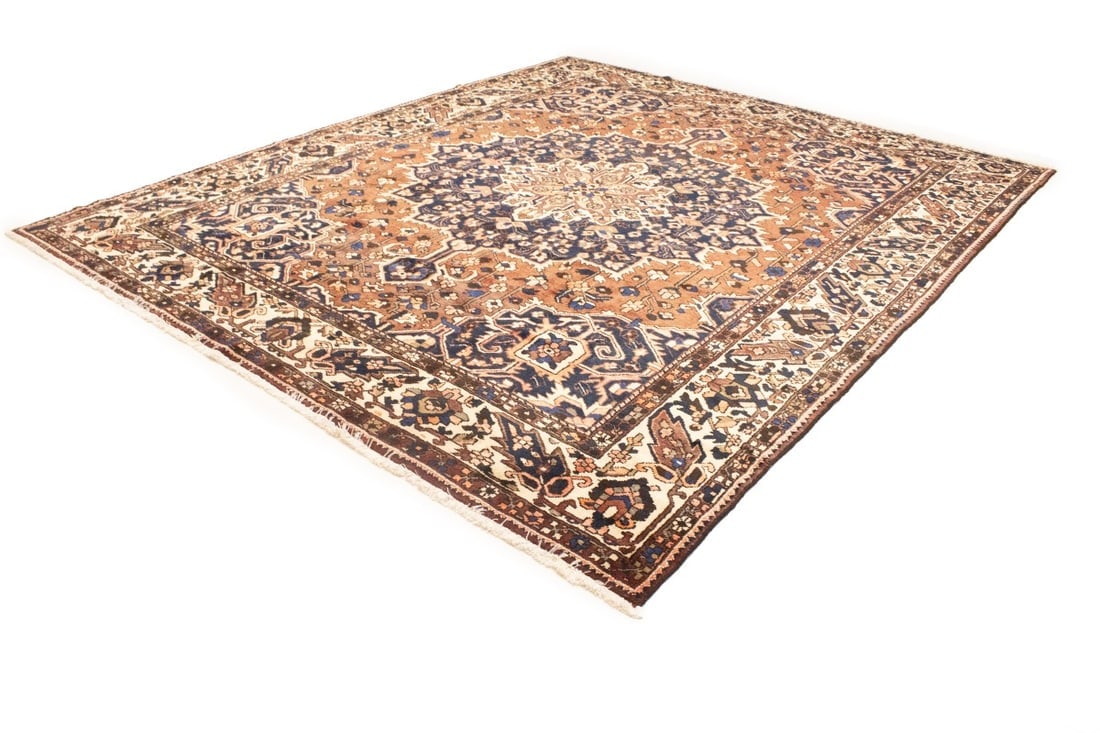 Vintage Brown Floral 10X12 Bakhtiari Persian Rug - 4