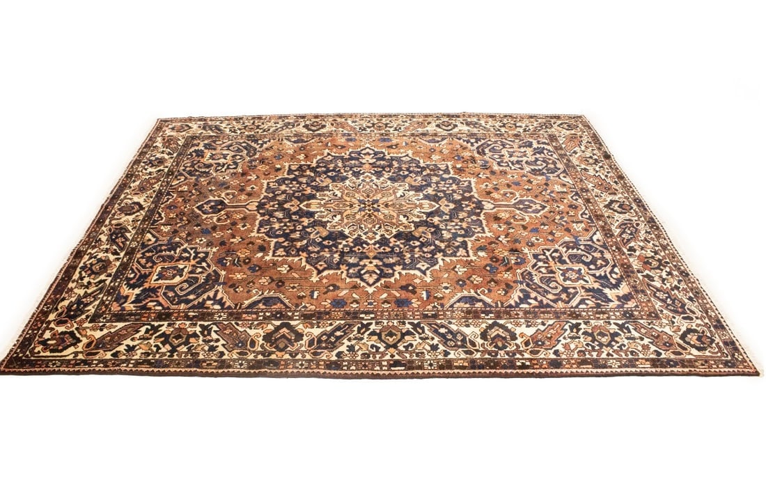 Vintage Brown Floral 10X12 Bakhtiari Persian Rug - 5