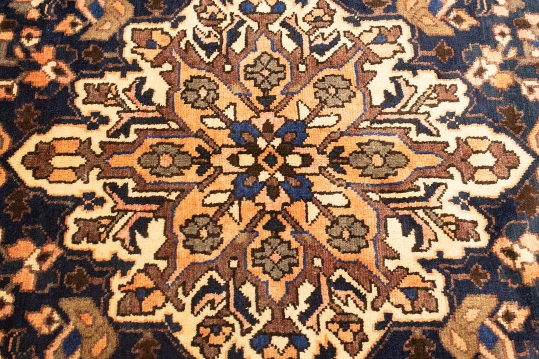 Vintage Brown Floral 10X12 Bakhtiari Persian Rug - 9
