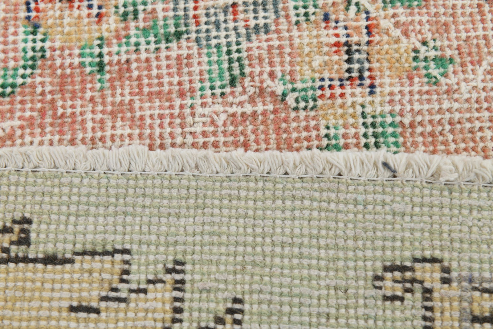 6'6'' x 10'2'' Handmade Vintage Wool Rug - 4679 - 14