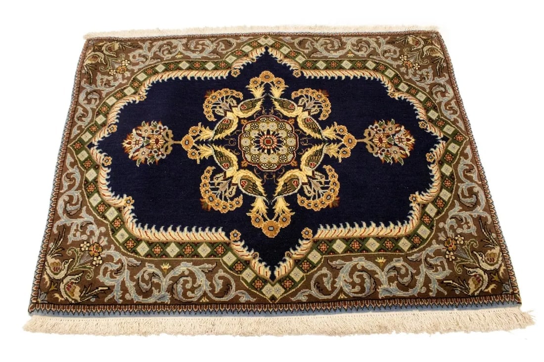 Vintage Pictorial Classic 2'6X3 Kashan Persian Rug - 3