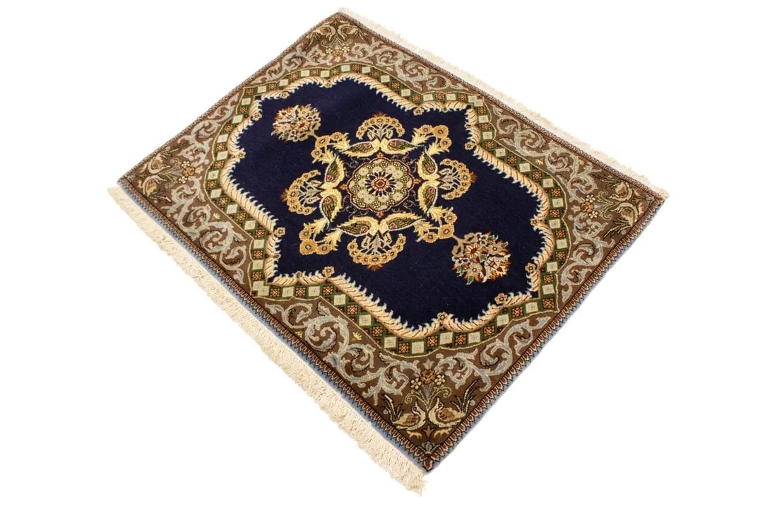Vintage Pictorial Classic 2'6X3 Kashan Persian Rug - 4