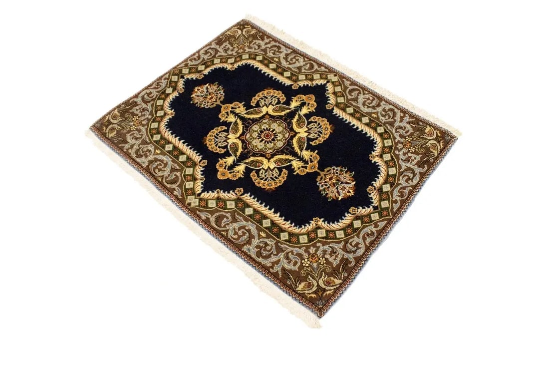 Vintage Pictorial Classic 2'6X3 Kashan Persian Rug - 5
