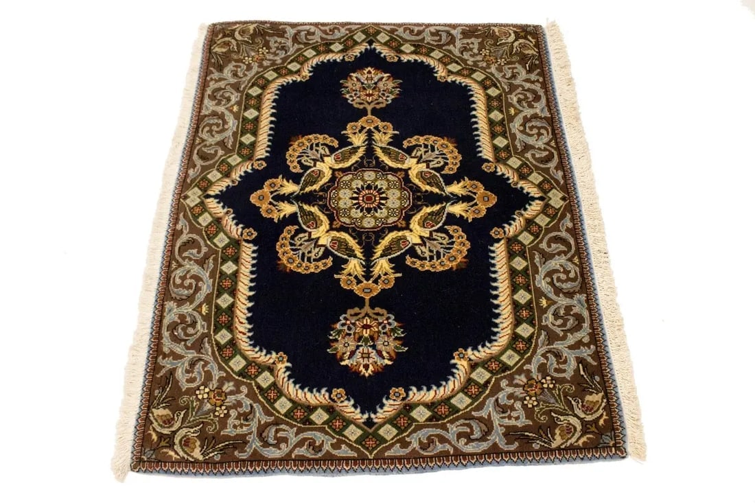 Vintage Pictorial Classic 2'6X3 Kashan Persian Rug - 6