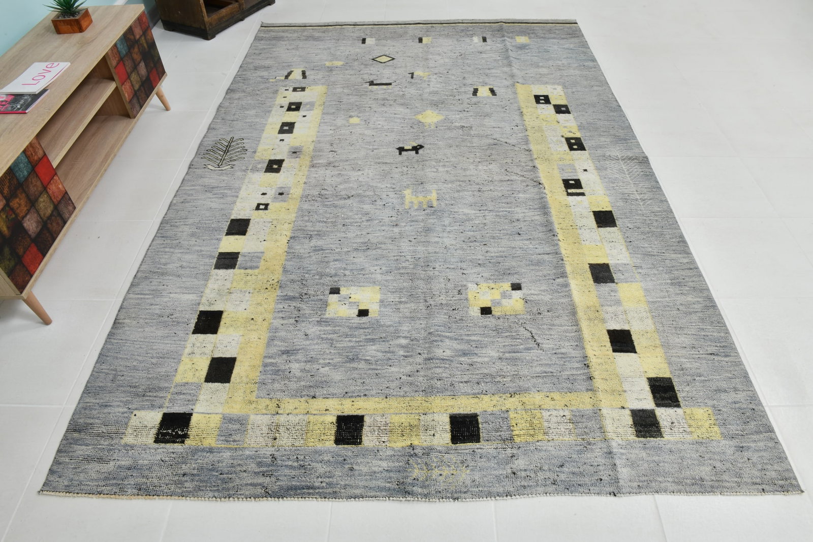 6'5'' x 9'6'' Turkish Vintage Runner Rug - 18995 - 5