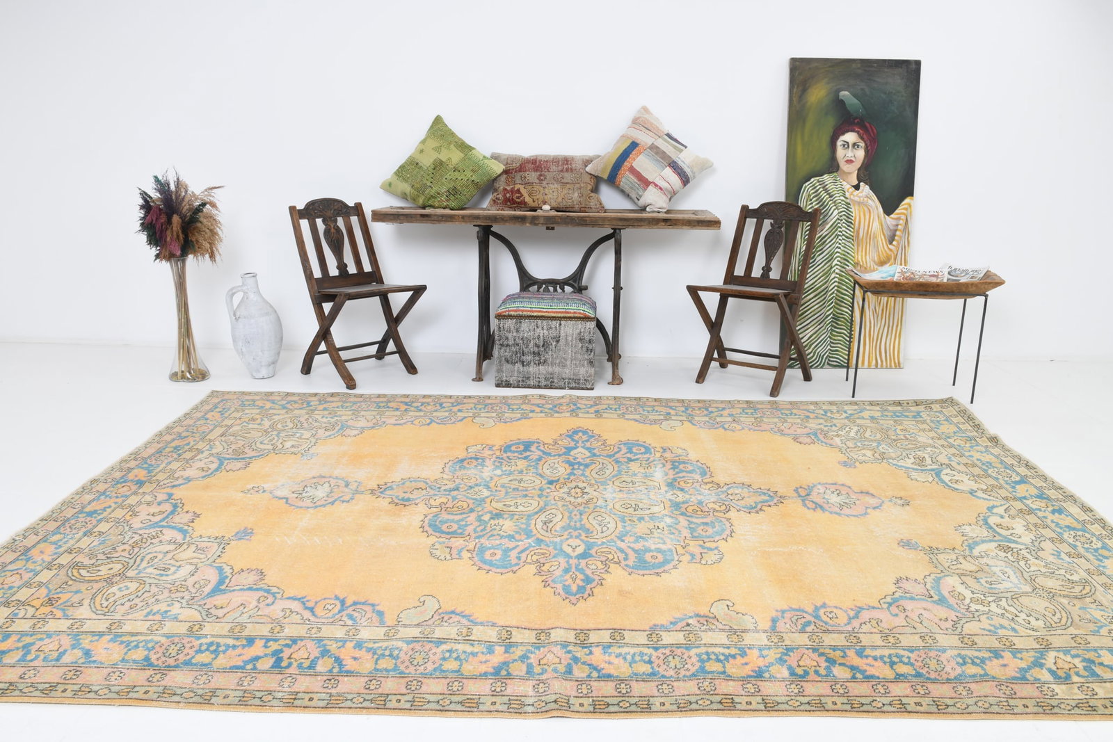 7'3'' x 10'9'' Turkish Vintage Runner Rug - 7320 - 3