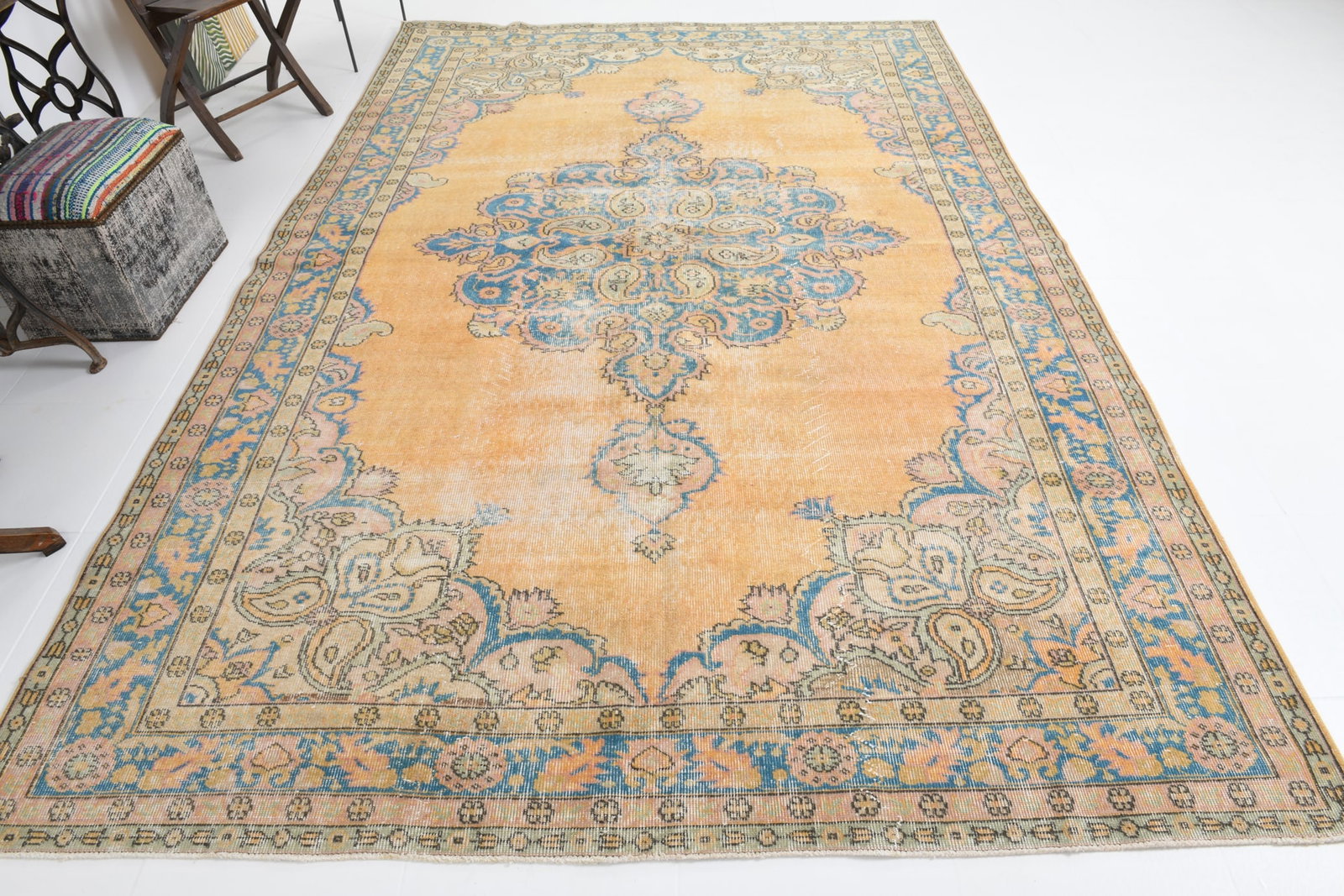 7'3'' x 10'9'' Turkish Vintage Runner Rug - 7320 - 5