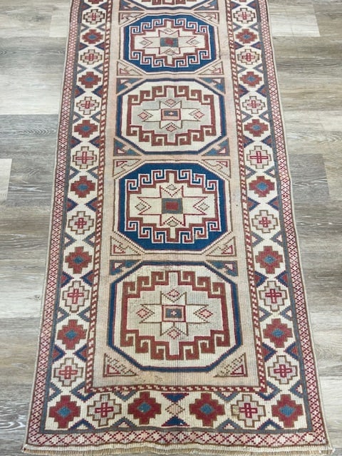 Antique Turkish kazak Caucucasian Runner-5358 - 2