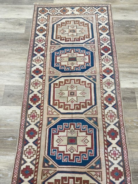 Antique Turkish kazak Caucucasian Runner-5358 - 4