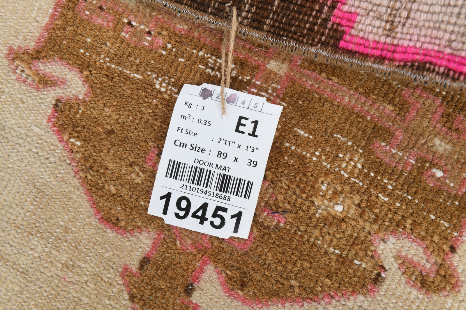 1'3'' x 2'11'' Decorative Vintage Rug - 19451 - 15