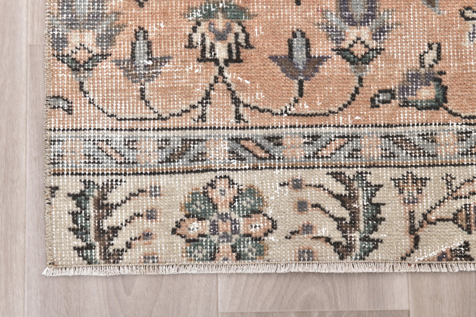 2'7'' x 8'8'' Handmade Vintage Wool Rug - 242370 - 7