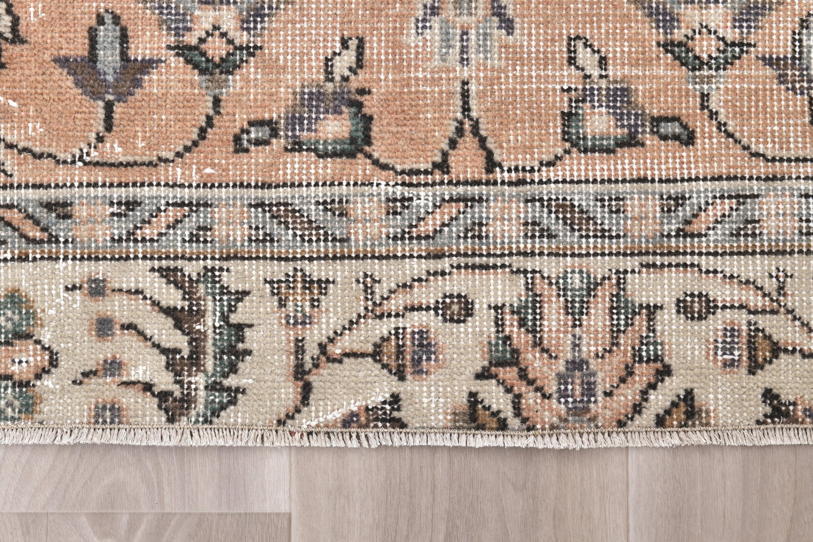 2'7'' x 8'8'' Handmade Vintage Wool Rug - 242370 - 8