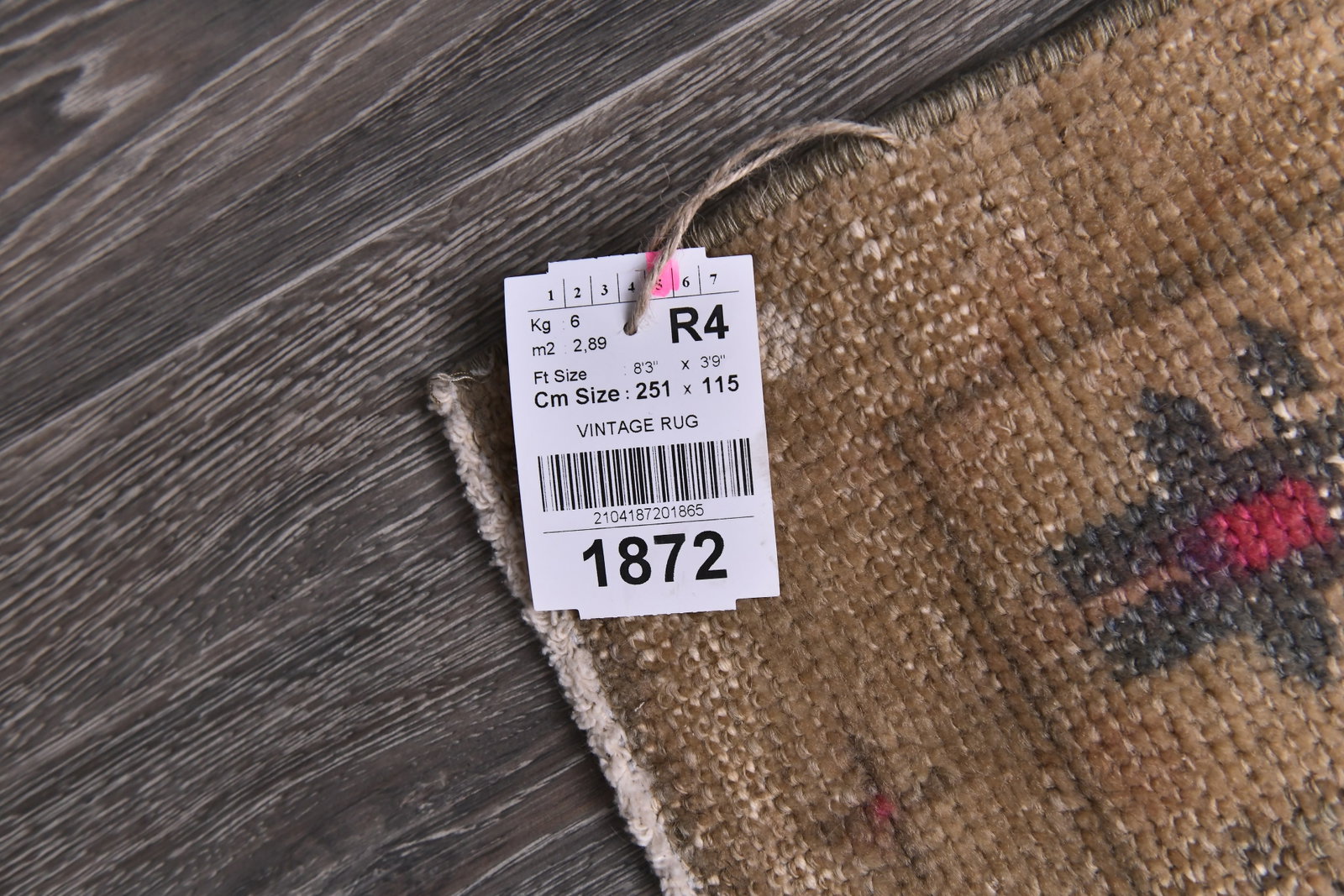 3'9'' x 8'2'' Turkish Vintage Runner Rug - 1872 - 14