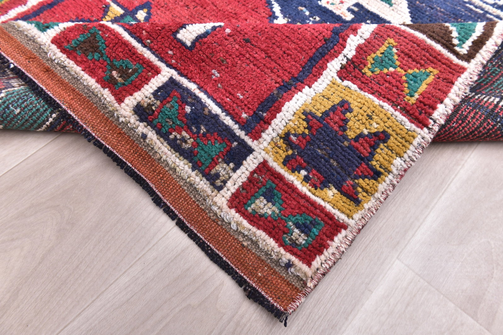 3'1'' x 10'6'' Vintage Wool Runner Rug - 240712 - 12