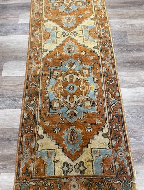 Vintage Indo-Persian Geometric Serab Runner-4293 - 4