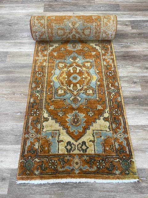 Vintage Indo-Persian Geometric Serab Runner-4293 - 5