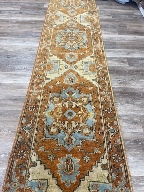 Vintage Indo-Persian Geometric Serab Runner-4293 - 6