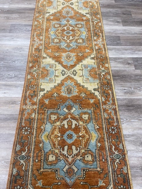 Vintage Indo-Persian Geometric Serab Runner-4293 - 8