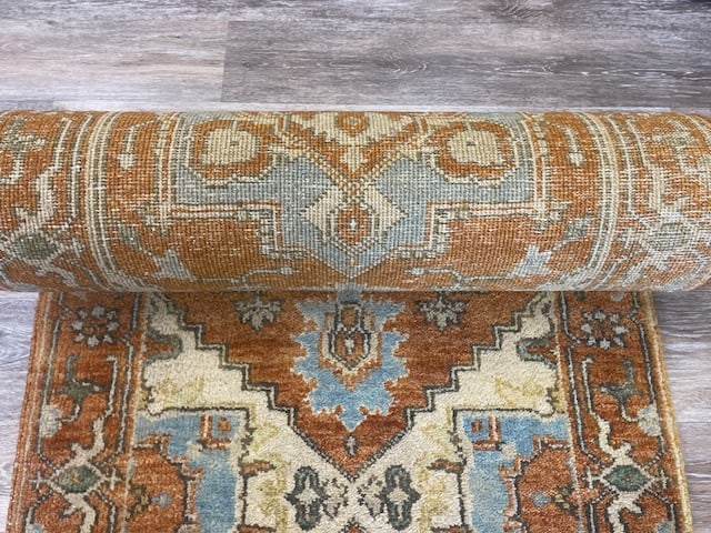 Vintage Indo-Persian Geometric Serab Runner-4293 - 9