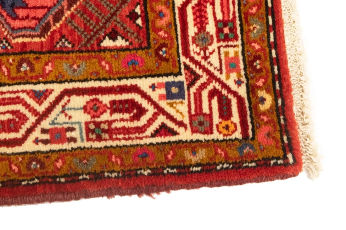 Vintage Purple Tribal 2'9X4'3 Tajabad Persian Rug - 12