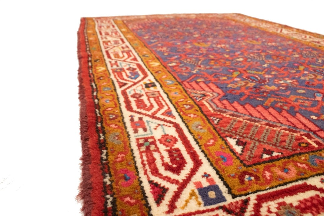 Vintage Purple Tribal 2'9X4'3 Tajabad Persian Rug - 13