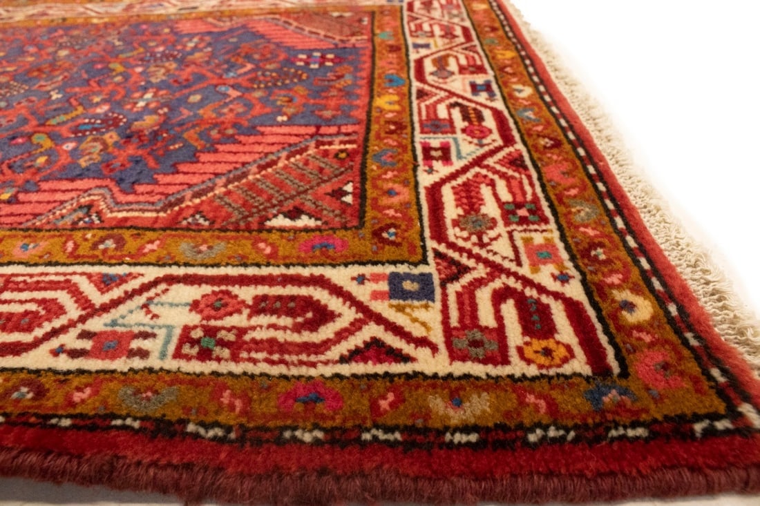 Vintage Purple Tribal 2'9X4'3 Tajabad Persian Rug - 14