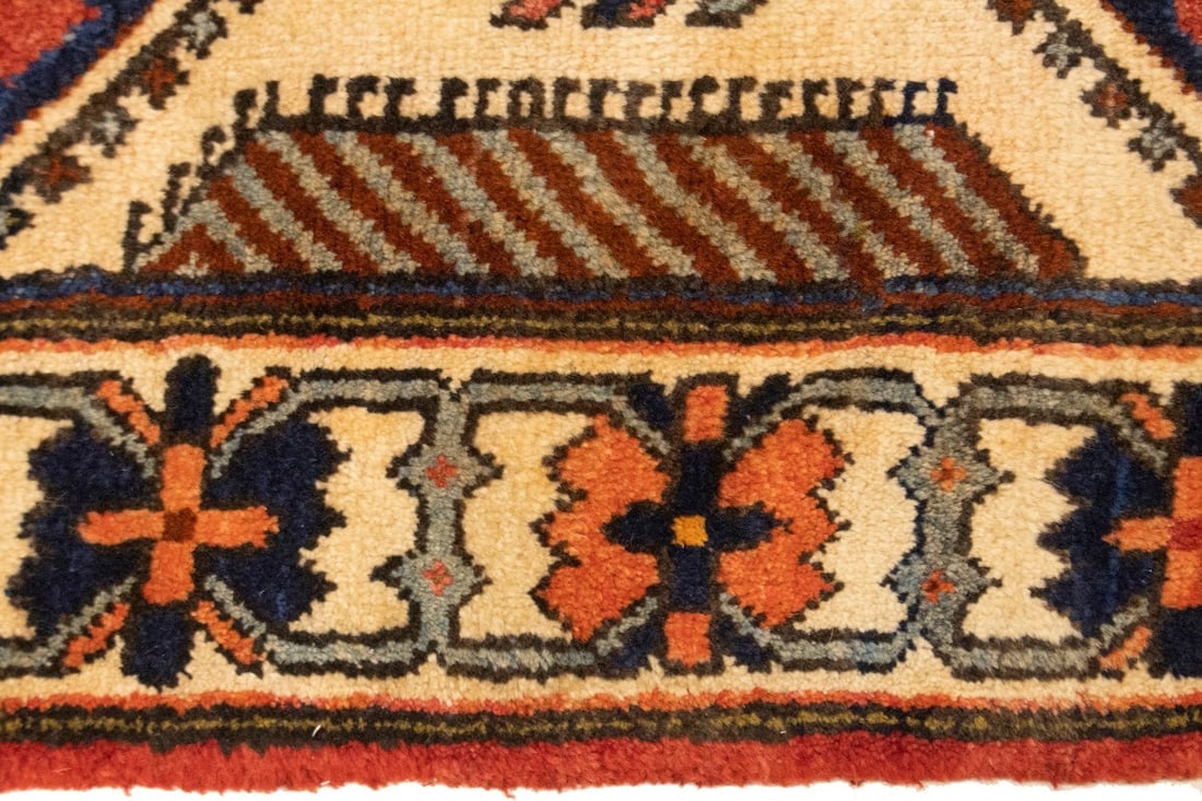 Vintage Rusty Red Floral 3'5X10'3 Bakhtiari Persian Runner Rug - 12
