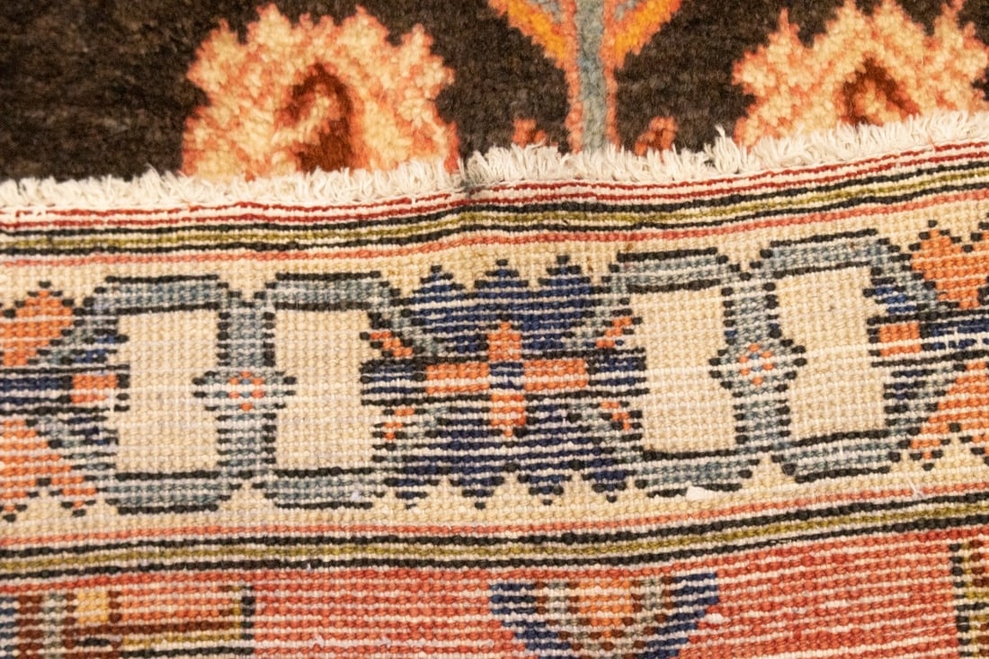 Vintage Rusty Red Floral 3'5X10'3 Bakhtiari Persian Runner Rug - 18