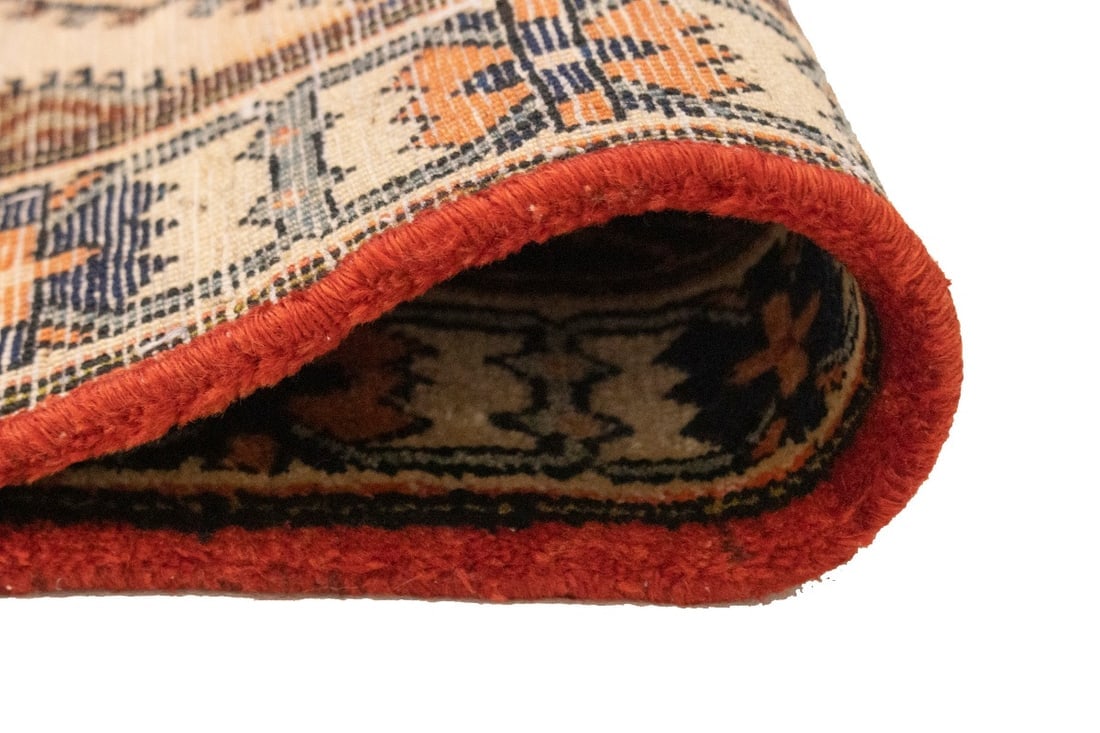 Vintage Rusty Red Floral 3'5X10'3 Bakhtiari Persian Runner Rug - 19