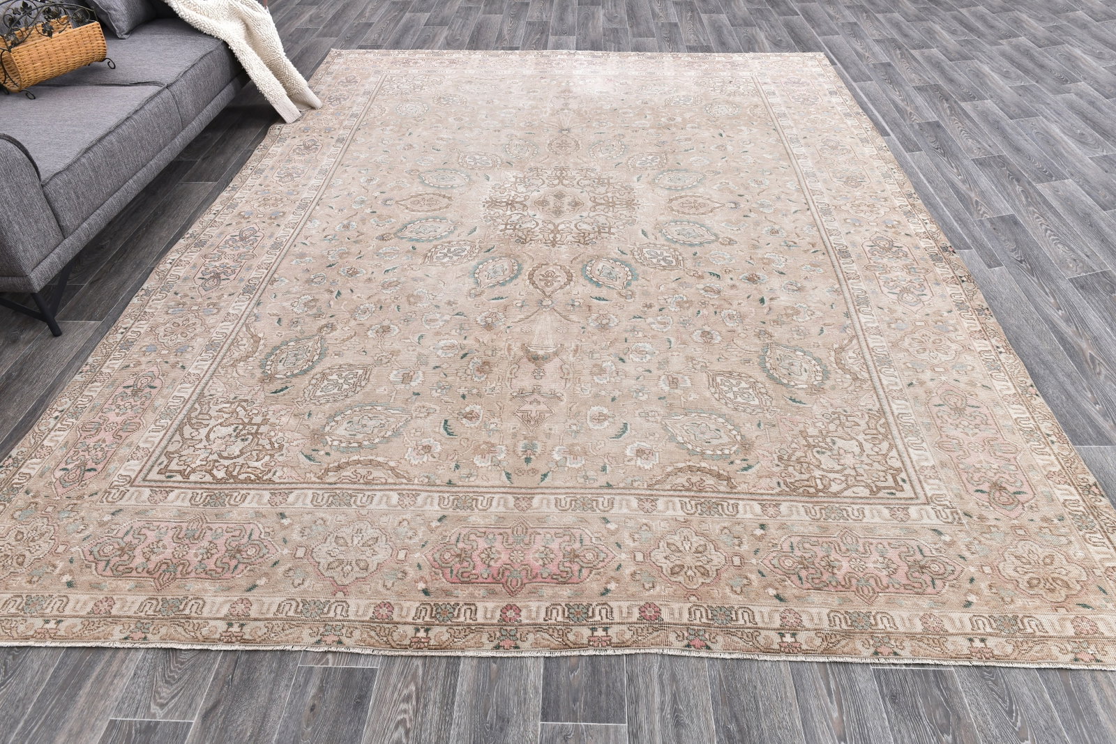 9'3'' x 12'6'' Unique Handmade Vintage Rug - 242384 - 3