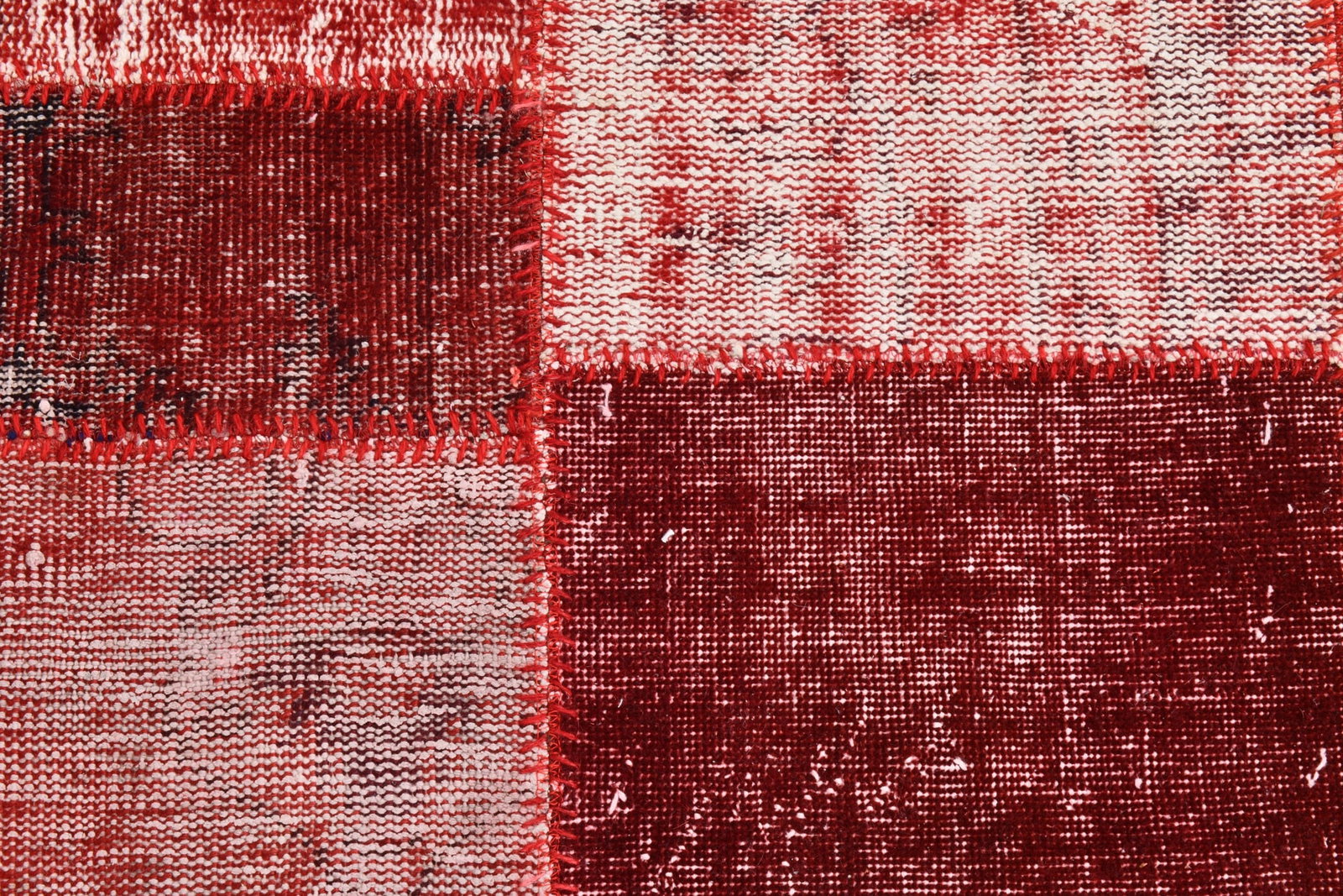 6'10'' x 10'0'' Handmade Vintage Wool Patchwork Rug - 19080 - 10