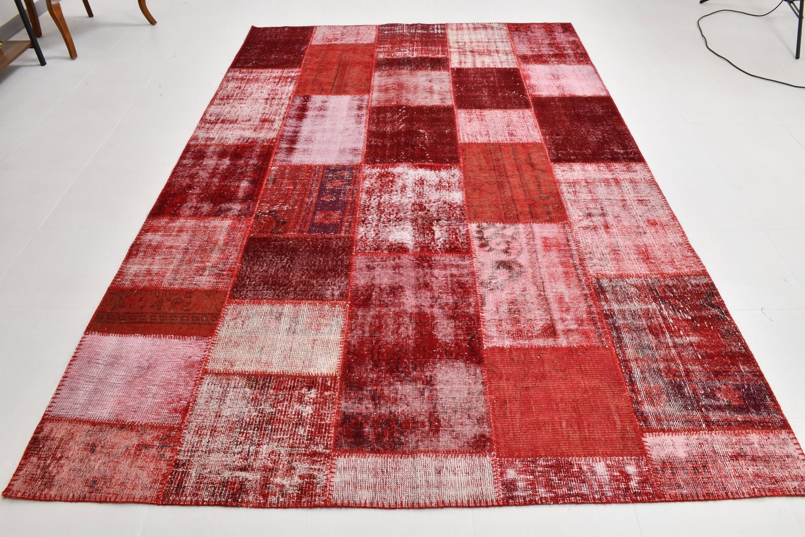 6'10'' x 10'0'' Handmade Vintage Wool Patchwork Rug - 19080 - 20