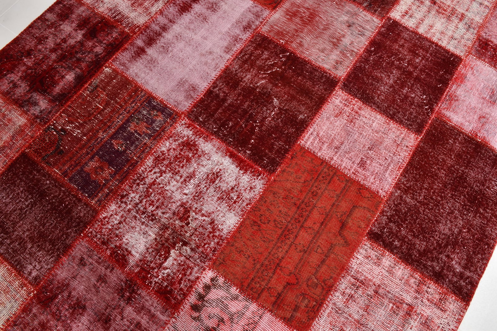 6'10'' x 10'0'' Handmade Vintage Wool Patchwork Rug - 19080 - 6