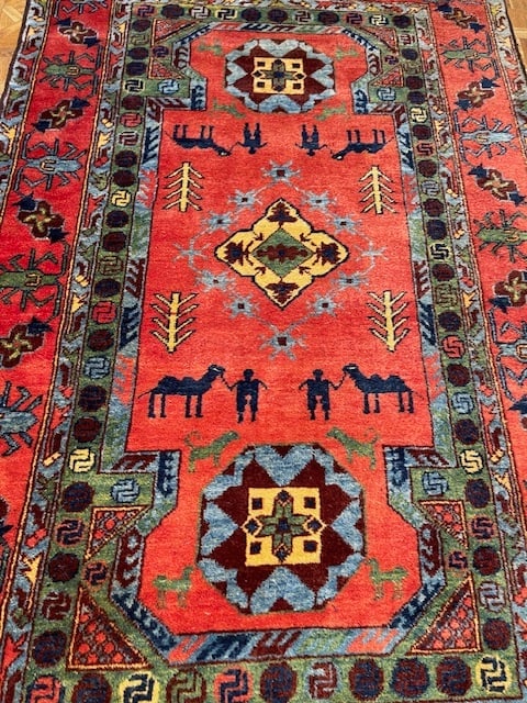 Vintage Kazak Caucasian Rug-5280 - 2