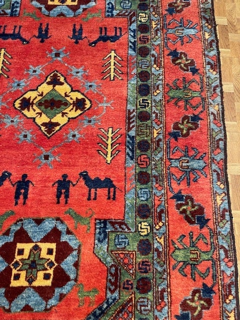 Vintage Kazak Caucasian Rug-5280 - 4
