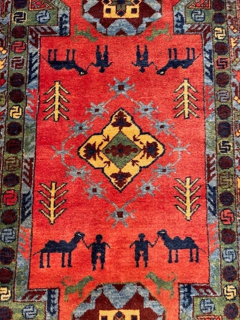 Vintage Kazak Caucasian Rug-5280 - 5