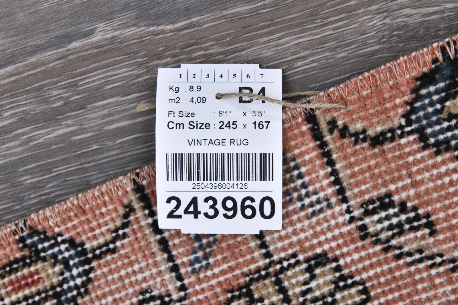 5'5'' x 8'0'' Handmade Vintage Wool Rug - 243960 - 14
