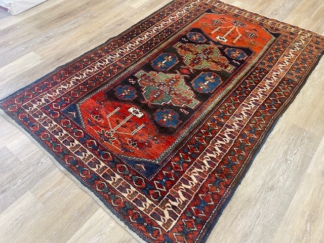 Antique persian Bakhtiari tribal Rug-4520 - 7