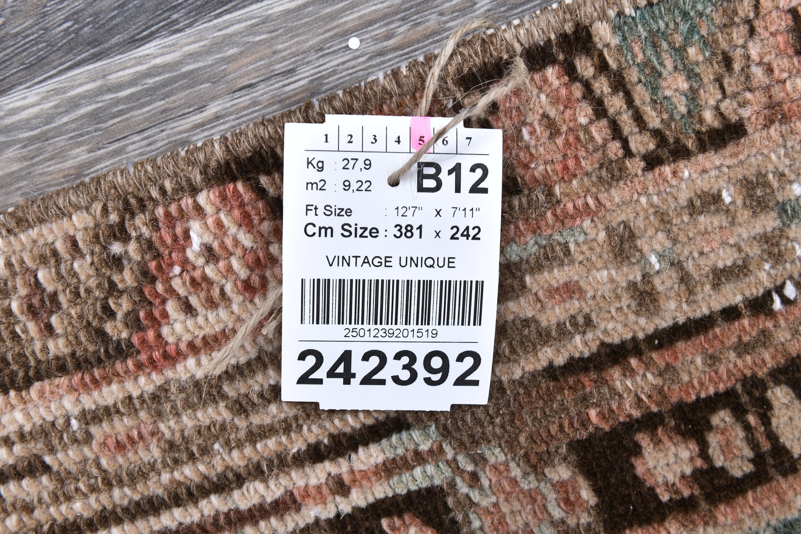 7'11'' x 12'6'' Unique Handmade Vintage Rug - 242392 - 15