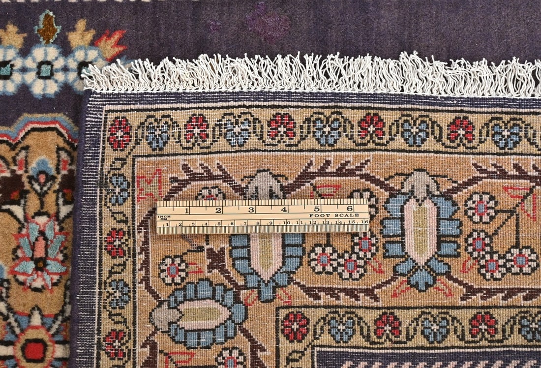 Vintage Plum Floral 3X5 Shahreza Persian Rug - 12