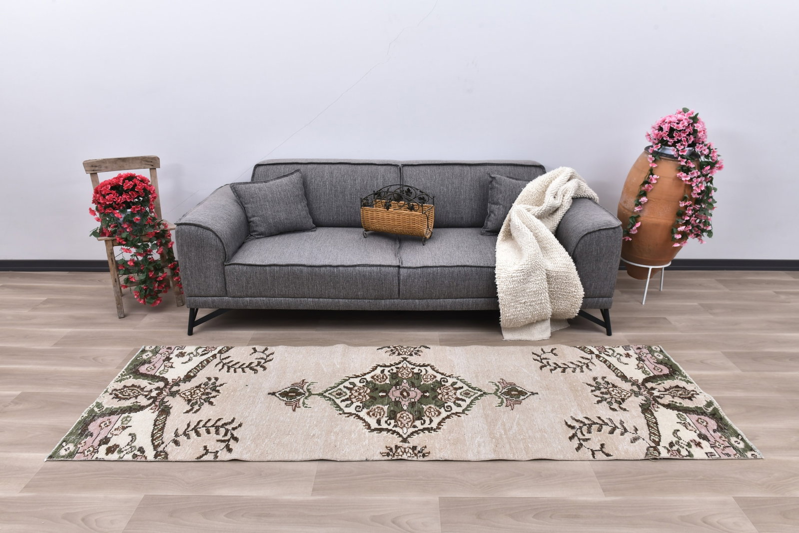2'9'' x 8'8'' Decorative Vintage Rug - 242515: Title: 2'9'' x 8'8'' Decorative Vintage Rug - 242515 Description:2'9'' x 8'8'' Decorative Vintage Rug - 242515 Origin:Turkiye Date/Period:1960-90 Materials:Wool,Cotton Dimension:2'9''x8'8'' ft, 85x265
