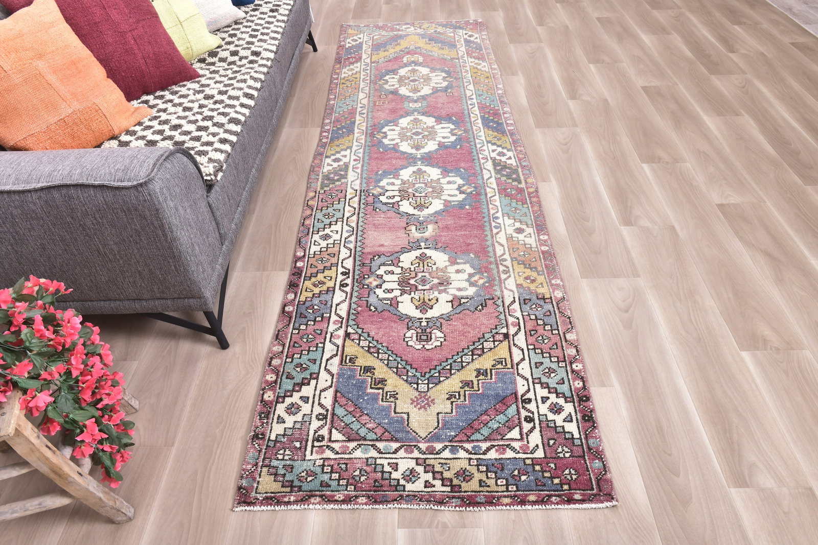 1'8'' x 2'10'' Turkish Vintage Runner Rug - 24050 - 3