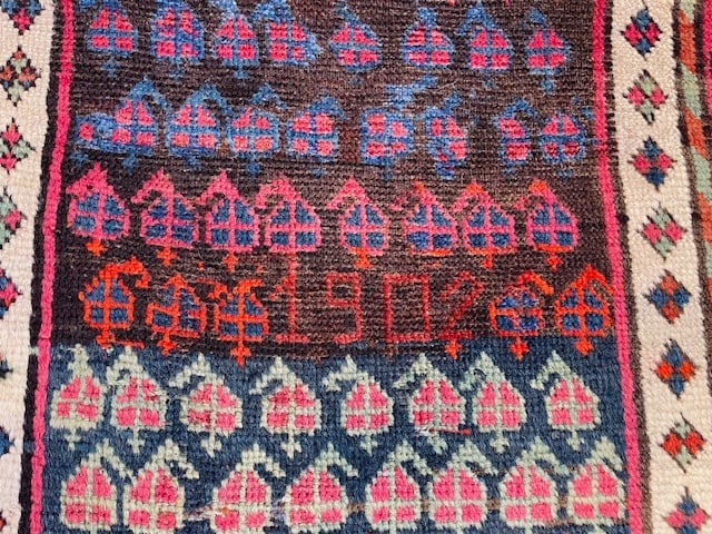 Dated Antique Prayer kazak caucasian Rug-3775 - 3