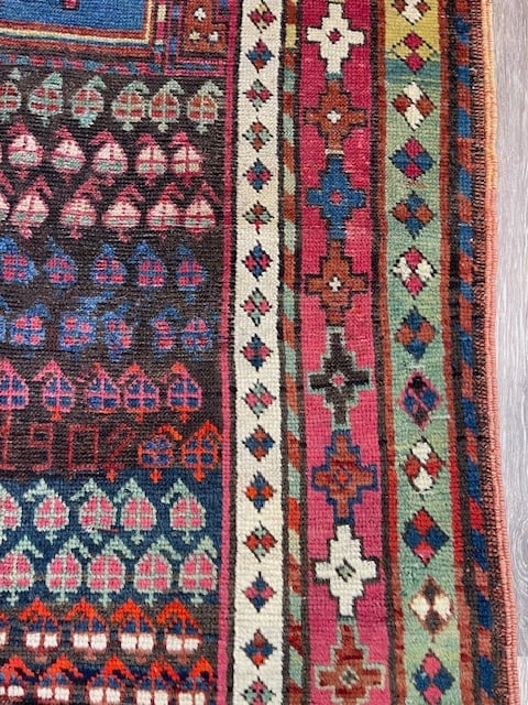 Dated Antique Prayer kazak caucasian Rug-3775 - 6