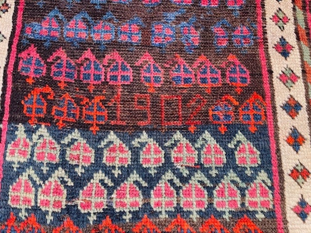 Dated Antique Prayer kazak caucasian Rug-3775 - 7