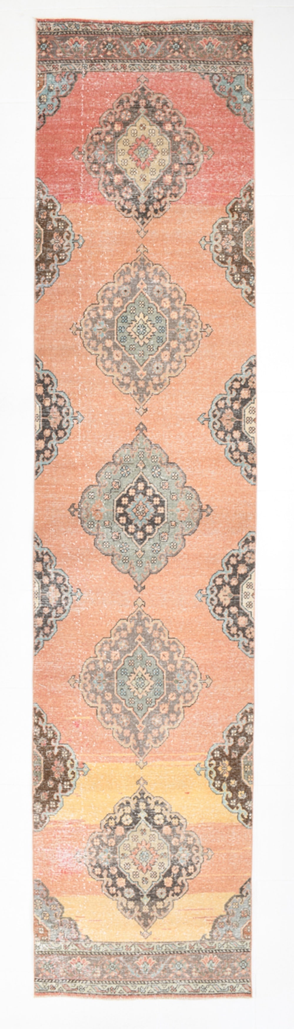 2'11'' x 13'4'' Vintage Wool Runner Rug - 7297 (1 of 18)