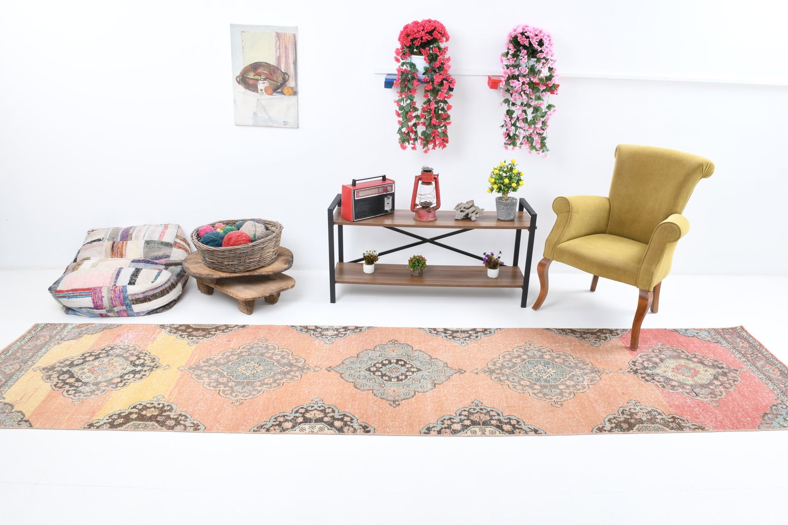 2'11'' x 13'4'' Vintage Wool Runner Rug - 7297 - 2