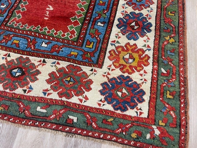 Antique kazak Caucasian rug-4879 - 8
