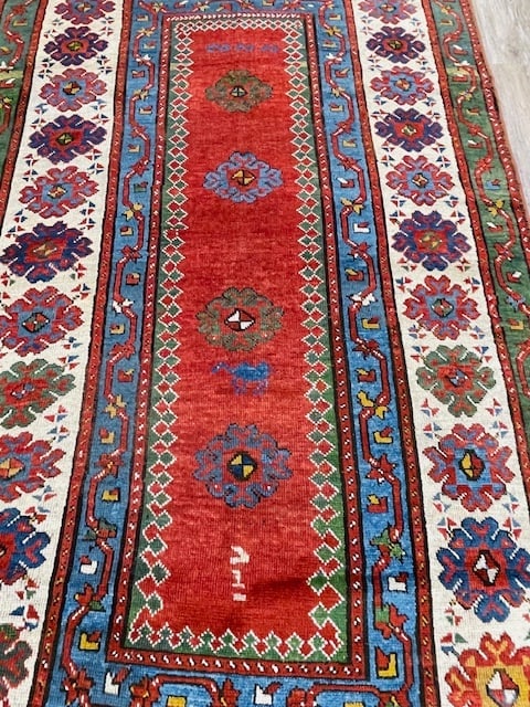 Antique kazak Caucasian rug-4879 - 9